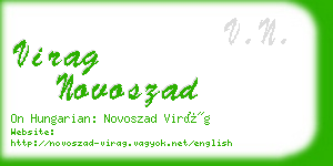 virag novoszad business card